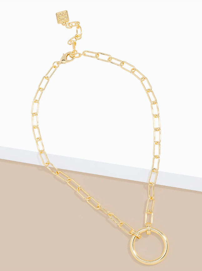 Circle Charm Collar Necklace