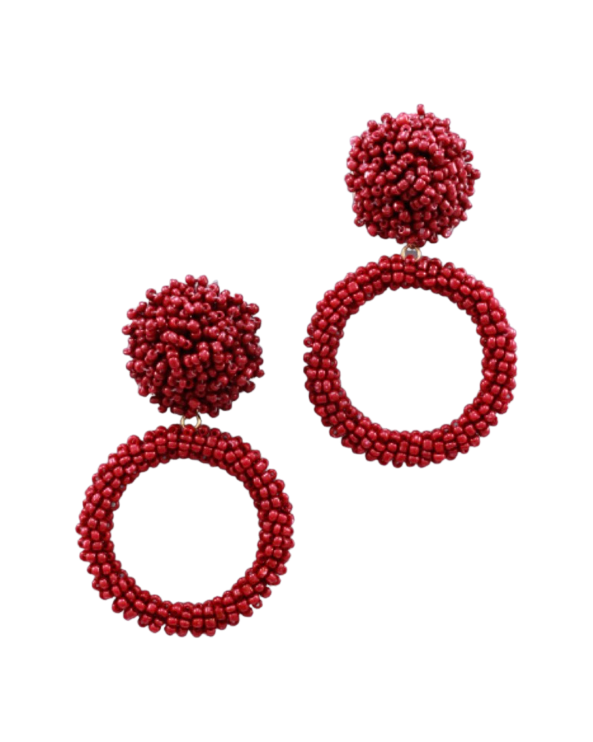 Seed Bead Ring & Circle Earrings