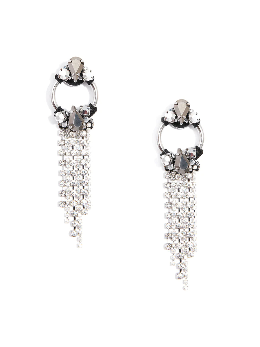 Cascading Crystals Drop Earrings